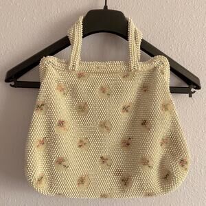 Corde Bead Women Vintage Beaded Purse with wallet and Mirror